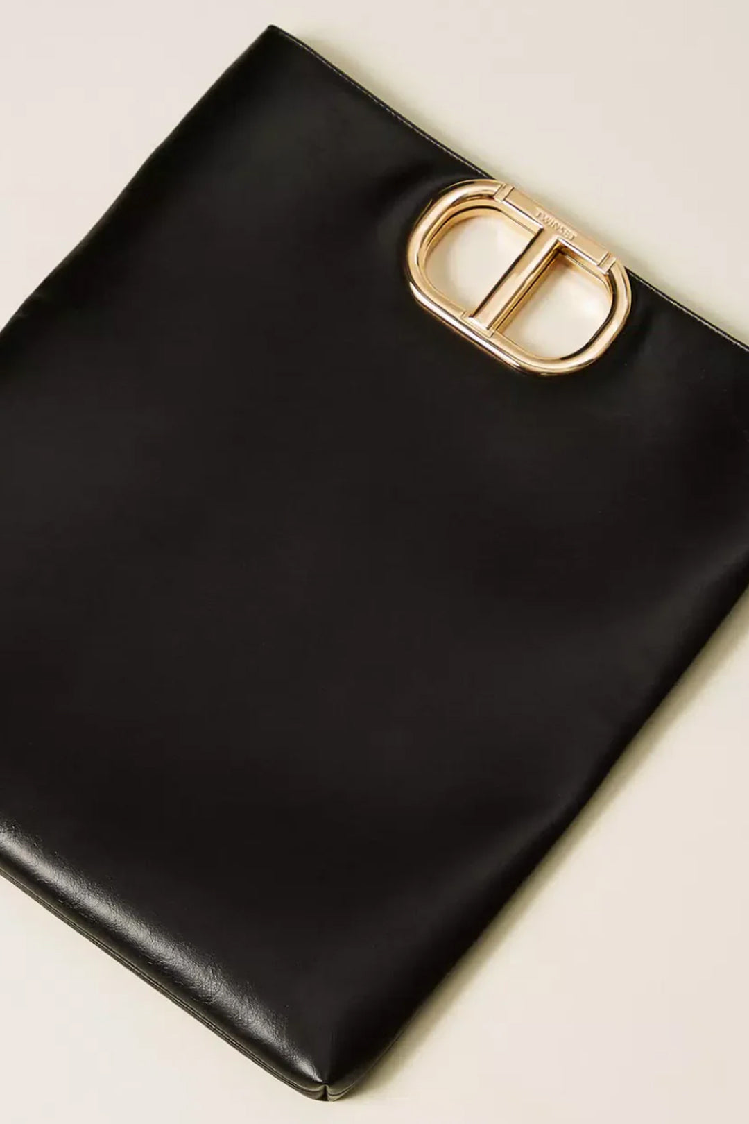 Twinset Tote piatta con manico Oval T 252TD8090 NERO