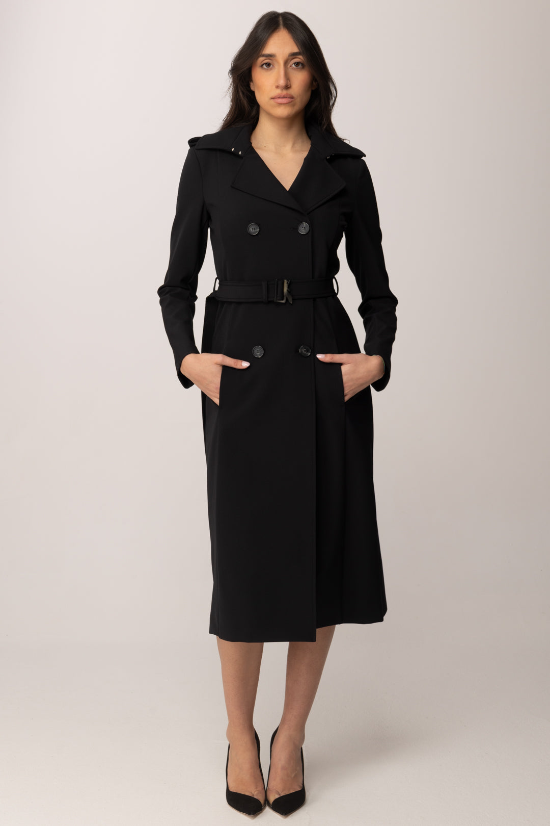 Patrizia Pepe Trench con Fibbia Fly 8O0137 A2AW NERO 