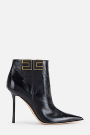 Elisabetta Franchi Tronchetti Stiletto In Pelle con Logo Cc NERO SA91B57E2
