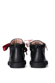 Elisabetta Franchi La mia Bambina Tronchetti allacciati con lacci logati F1A5-E0383-1251930-BLACK