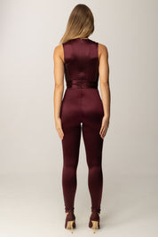 Elisabetta Franchi Tuta lunga in lycra TU06157E2 MERLOT