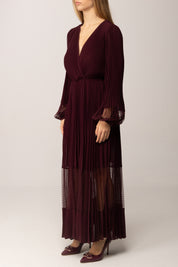 Abito Lungo In Georgette e Tulle 252TP2641 WINETASTING 4
