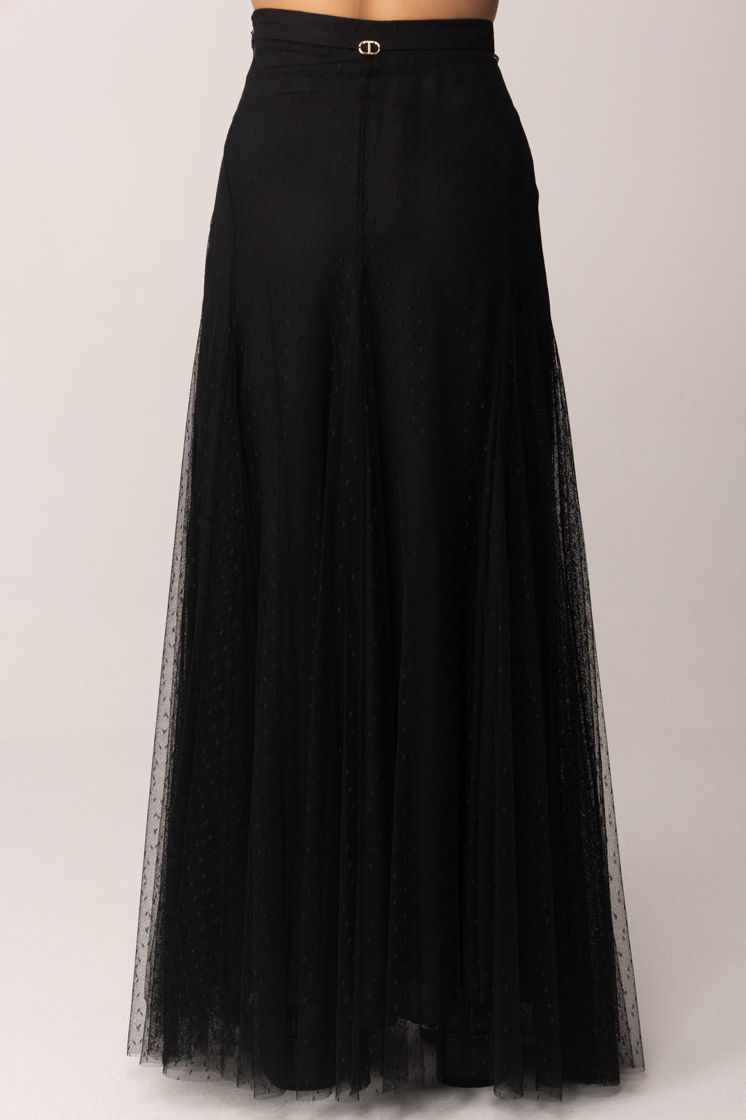 Twin-set Gonna Lunga In Tulle Plumetis 252TP2652 NERO