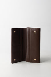 Twin-set Portafoglio Grande con Patta e Logo 252TD8390 BLACK CHOCOLATE