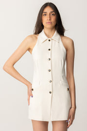 Twinset Mini Abito Smanicato In Crepe Fluido 251TP2104 MADREPERLA