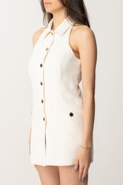 Twinset Mini Abito Smanicato In Crepe Fluido 251TP2104 MADREPERLA