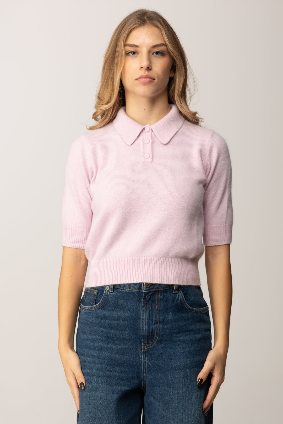 Twinset Polo In Maglia 252TT3182 PINK LAVENDER