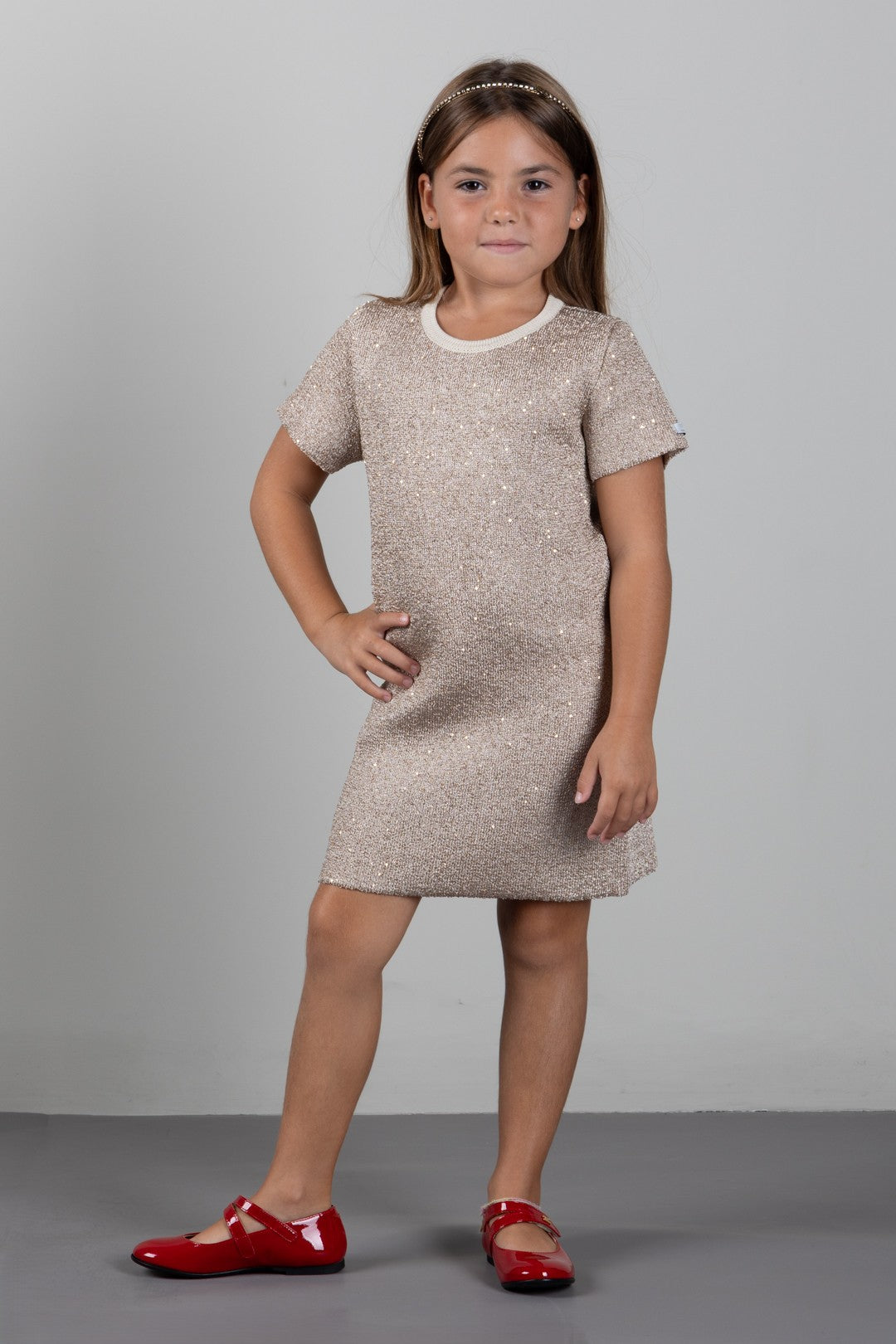 Elisabetta Franchi Bambina Aabito con Paillettes All-over EFAB688CFL158.2099