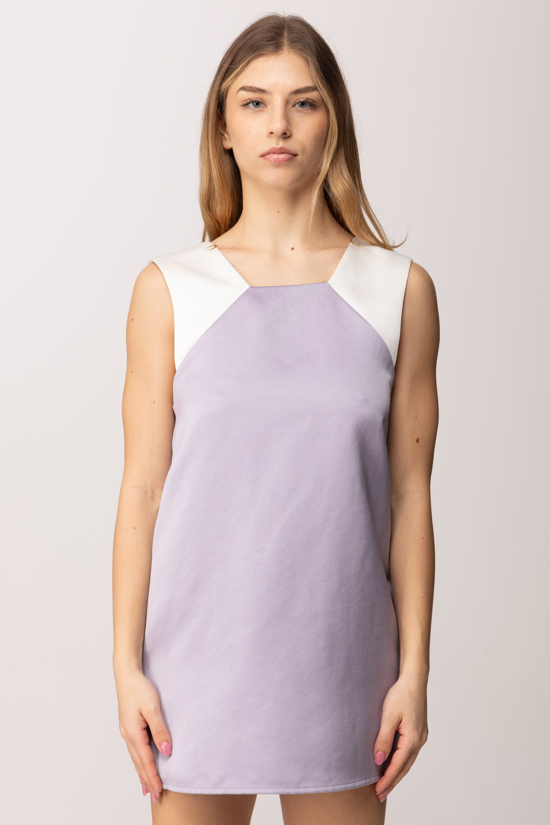 Elisabetta Franchi Bambina Abito a Sacchetto In Duchesse con Fiocco a Contrasto EFAB6680RA016.D639