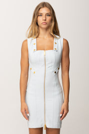 Elisabetta Franchi Abito a Tubino con Bottoni Gioiello AB80057E2 STARLIGHT