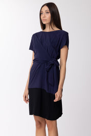 Jucca Abito Bicolor con Nodo Laterale J2317003 BLU/NERO