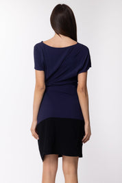 Jucca Abito Bicolor con Nodo Laterale J2317003 BLU/NERO