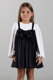 Elisabetta Franchi Bambina Abito Bicolore con Maxi Fiocco EGAB2460VE018.N077