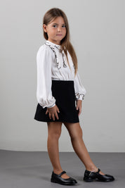 Elisabetta Franchi Bambina Abito Bicolore con Ruches EFAB6890VI011.D759