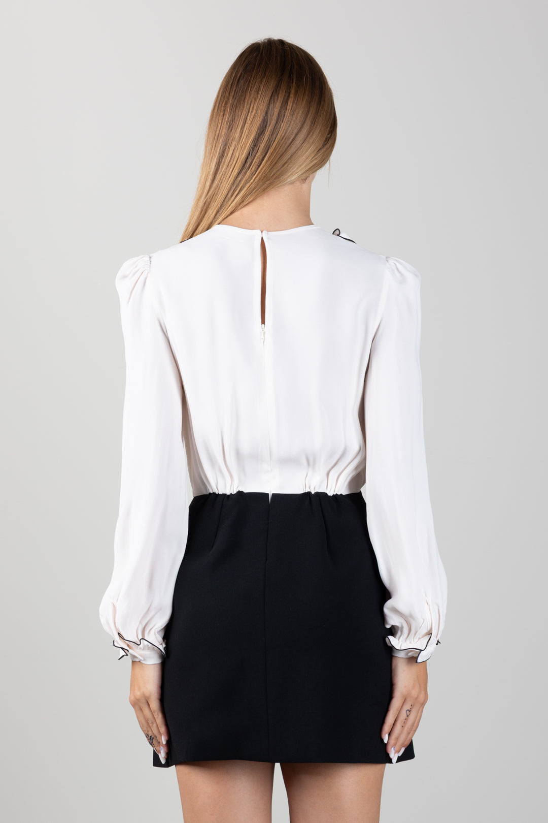 Elisabetta Franchi Bambina Abito Bicolore con Ruches EFAB6890VI011.D759