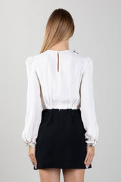 Elisabetta Franchi Bambina Abito Bicolore con Ruches EFAB6890VI011.D759