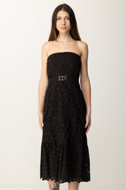 Twin-set Abito Busiter In Sangallo con Cintura 251TT2361 NERO