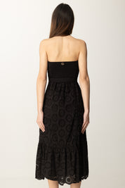 Twin-set Abito Busiter In Sangallo con Cintura 251TT2361 NERO