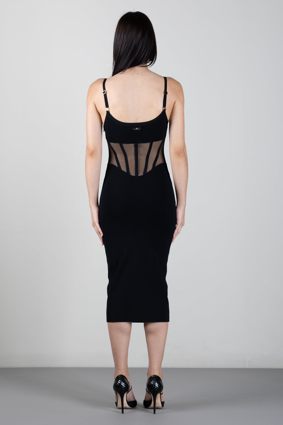 Elisabetta Franchi Abito Bustier In Maglia AM51S67E2 NERO