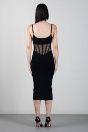 Elisabetta Franchi Abito Bustier In Maglia AM51S67E2 NERO