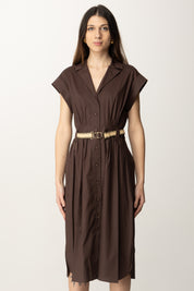 Twin-set Abito Chemisier con Cintura 251TT2102 COFFEE