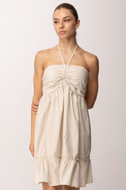 Khloe Femme Abito con Bratelline Al Collo 25200 BEIGE