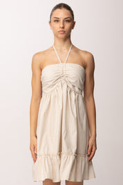 Khloe Femme Abito con Bratelline Al Collo 25200 BEIGE