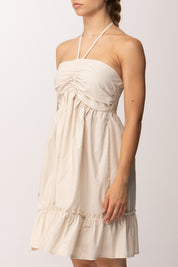 Khloe Femme Abito con Bratelline Al Collo 25200 BEIGE