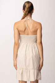 Khloe Femme Abito con Bratelline Al Collo 25200 BEIGE