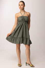 Khloe Femme Abito con Bratelline Al Collo 25200 VERDE