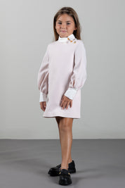 Elisabetta Franchi Bambina Abito con Colletto Asimmetrico EFAB6950GA022.C563