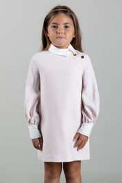 Elisabetta Franchi Bambina Abito con Colletto Asimmetrico EFAB6950GA022.C563