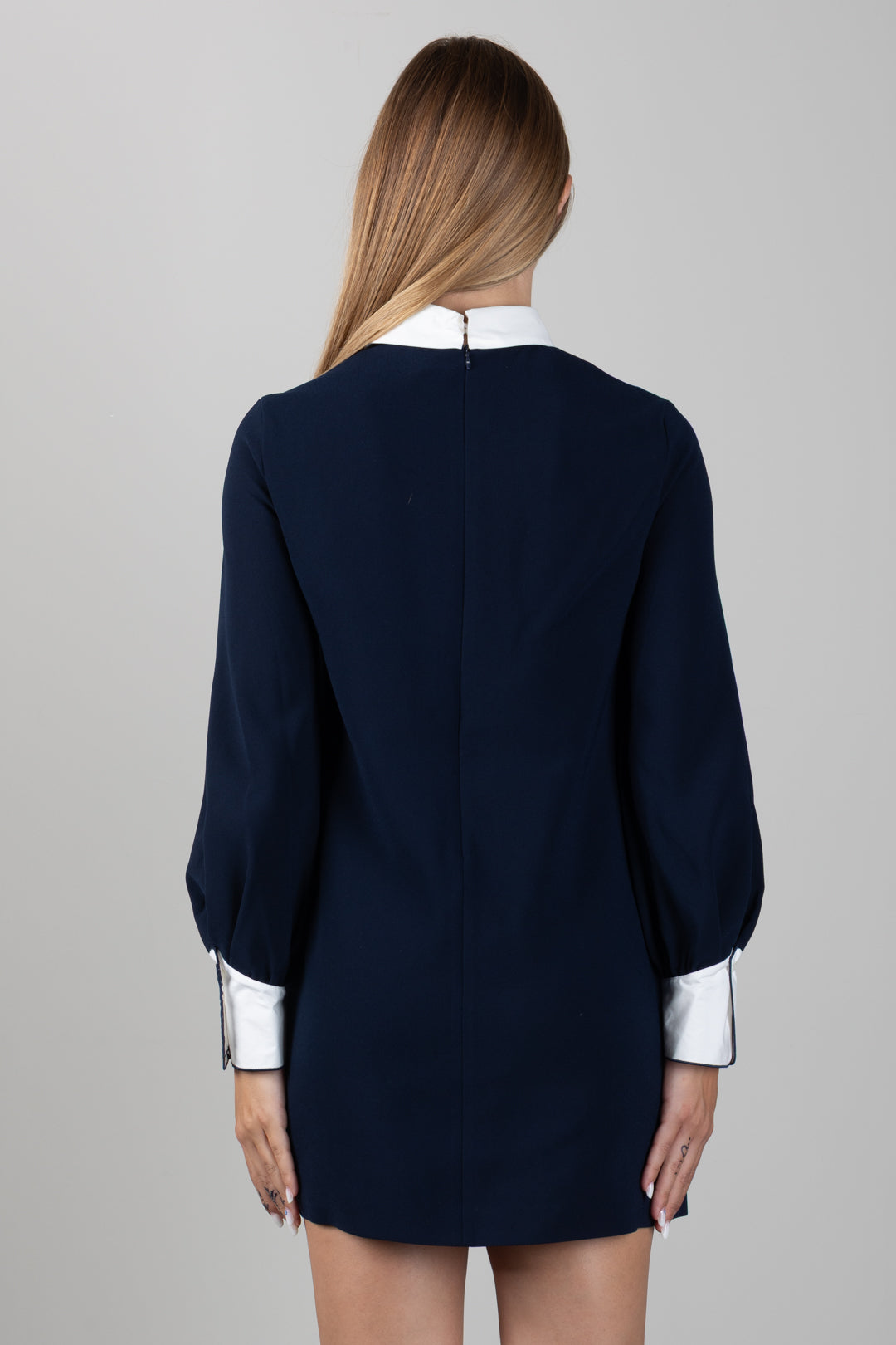Elisabetta Franchi Bambina Abito con Colletto e Polsini a Contrasto EFAB6950GA022.4362