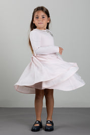 Elisabetta Franchi Bambina Abito con Dettaglio Ricamo Collana Gioiello EFAB7020GA022.C063