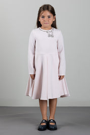 Elisabetta Franchi Bambina Abito con Dettaglio Ricamo Collana Gioiello EFAB7020GA022.C063