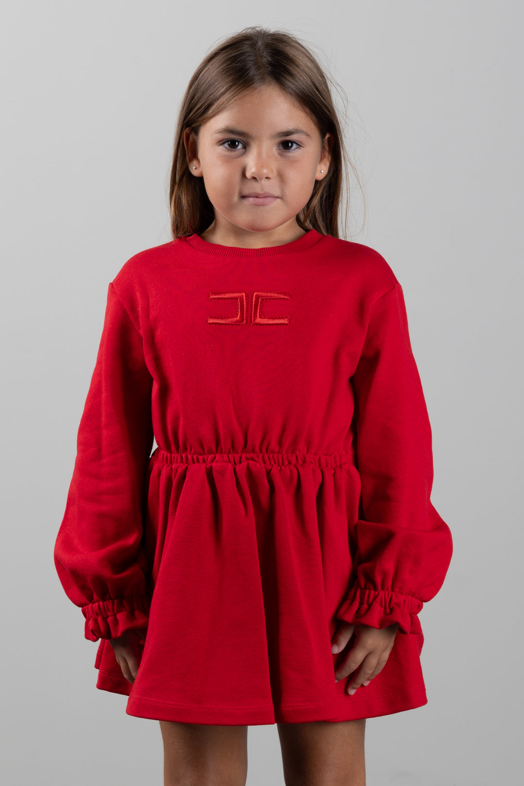 Elisabetta Franchi Bambina Abito con Logo Ricamato EGAB2470FF002.3014