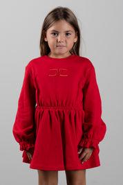 Elisabetta Franchi Bambina Abito con Logo Ricamato EGAB2470FF002.3014