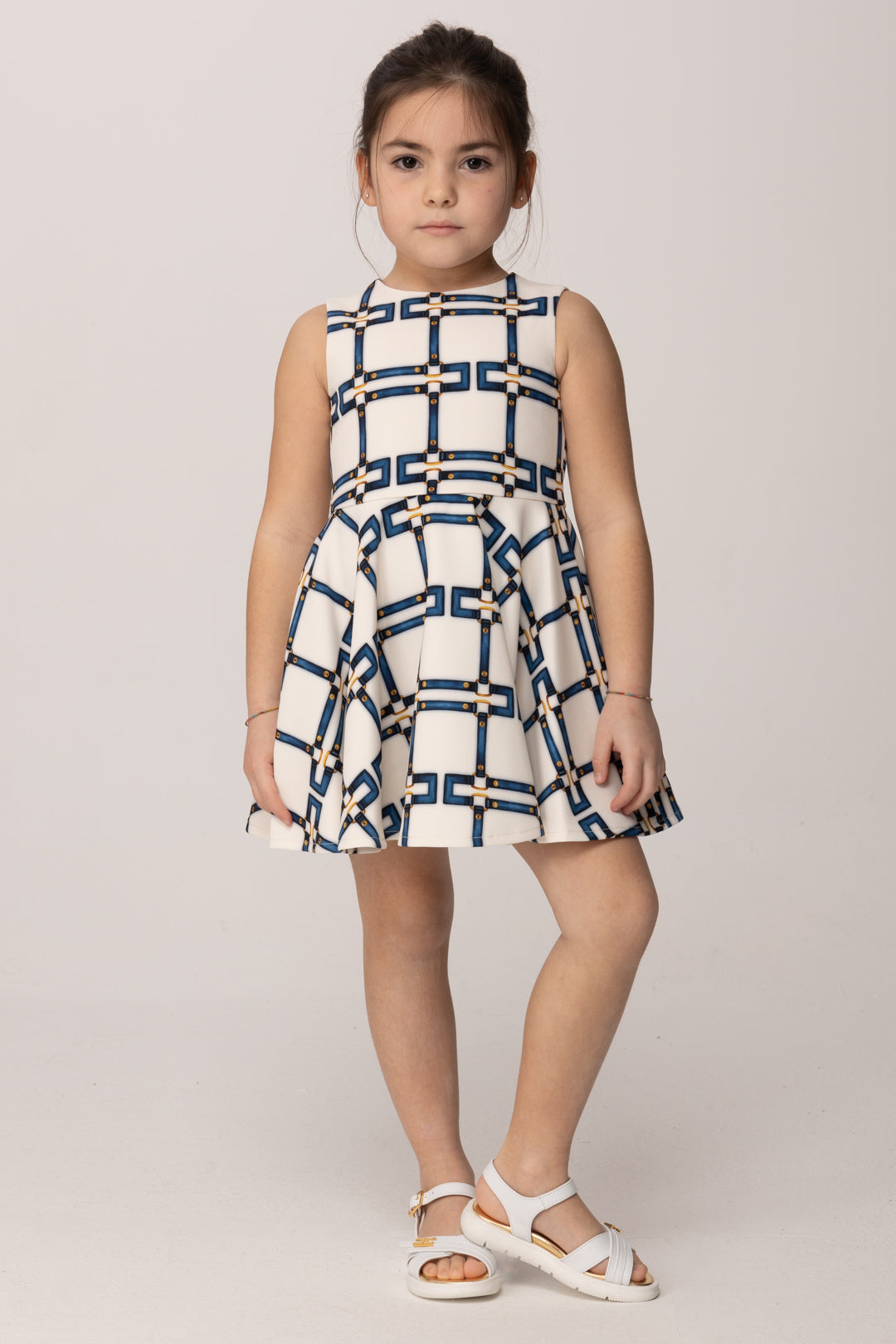 Elisabetta Franchi Bambina Abito con Motivo Catene EGAB2250GAE01.0072