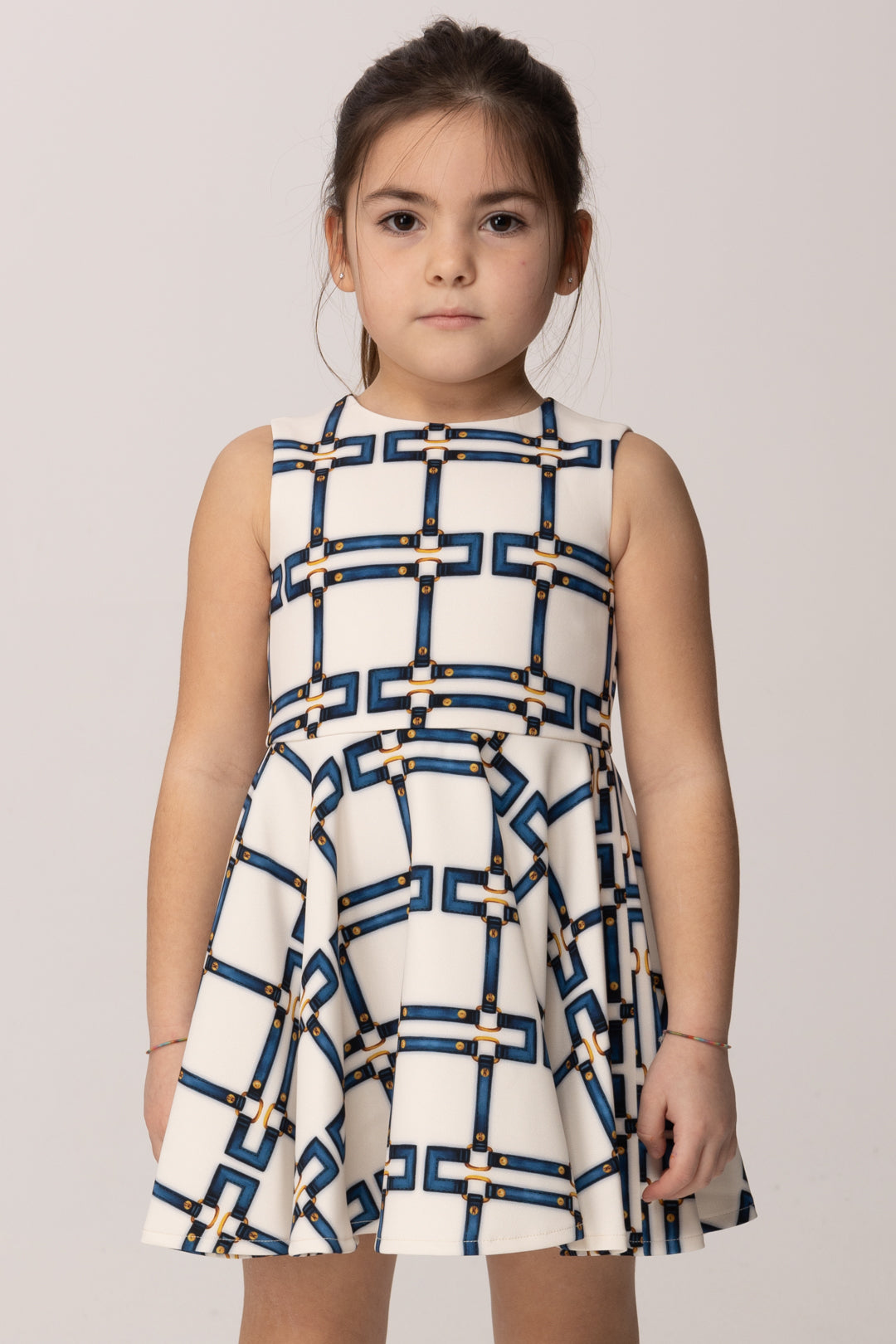 Elisabetta Franchi Bambina Abito con Motivo Catene EGAB2250GAE01.0072