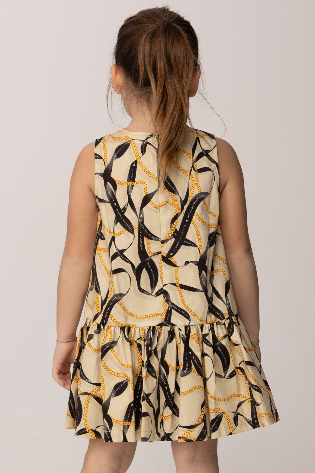 Elisabetta Franchi Bambina Abito con Stampa Nastri EGAB2240TVE01.D999