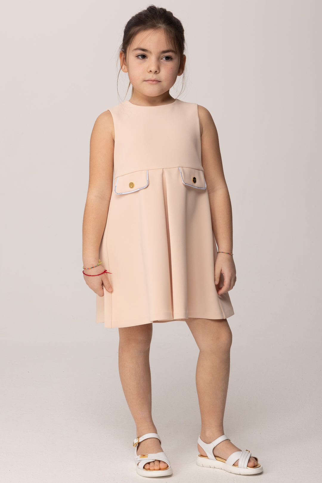 Elisabetta Franchi Bambina Abito con Taschini Profilati EGAB2230GA022.C145