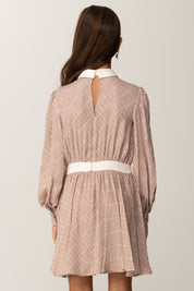 Elisabetta Franchi Bambina Abito Corto Chemisier In Georgette con Stampa Logo EFAB6200VI040 SUNRISE-MILK/MILK