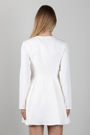 Elisabetta Franchi Bambina Abito Corto con Ricamo Piuma e Logo EFAB7090GA022.0067