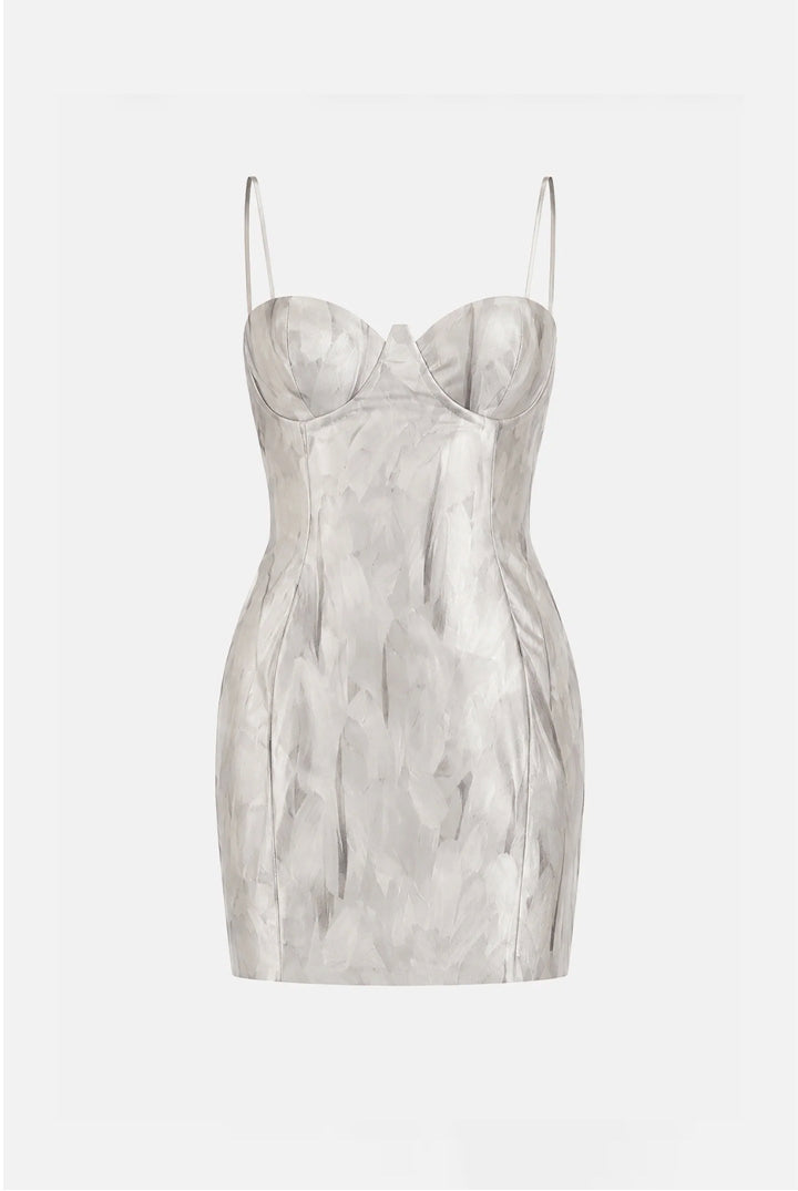 Elisabetta Franchi Abito Corto In Crêpe con Bustier AB03267E2 BURRO