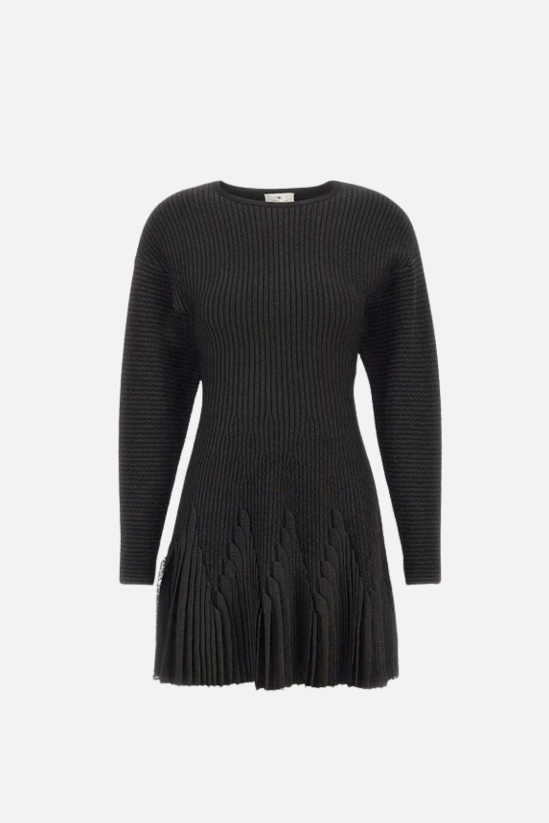 Elisabetta Franchi Abito Corto In Maglia Traforata AM12S66E2 NERO