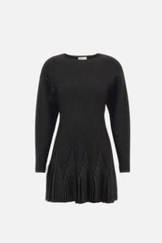 Elisabetta Franchi Abito Corto In Maglia Traforata AM12S66E2 NERO