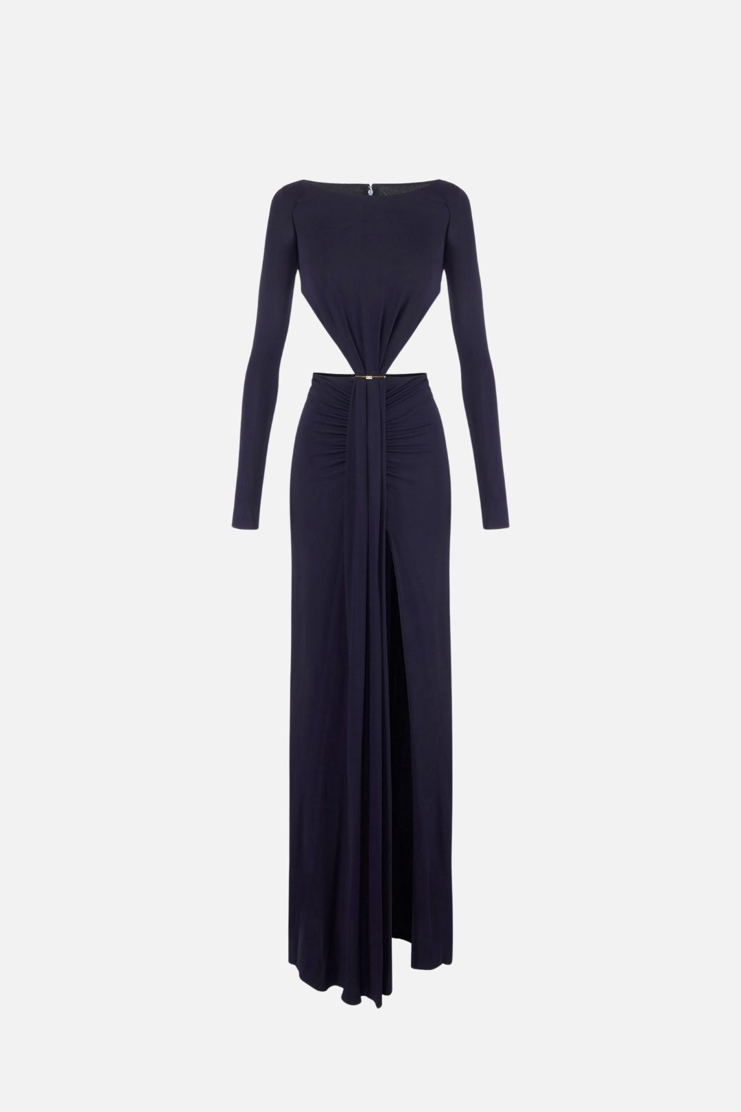 Elisabetta Franchi Abito Da Sera In Jersey Crêpe con Cut-out ABR3467E2 BLU NOTTE