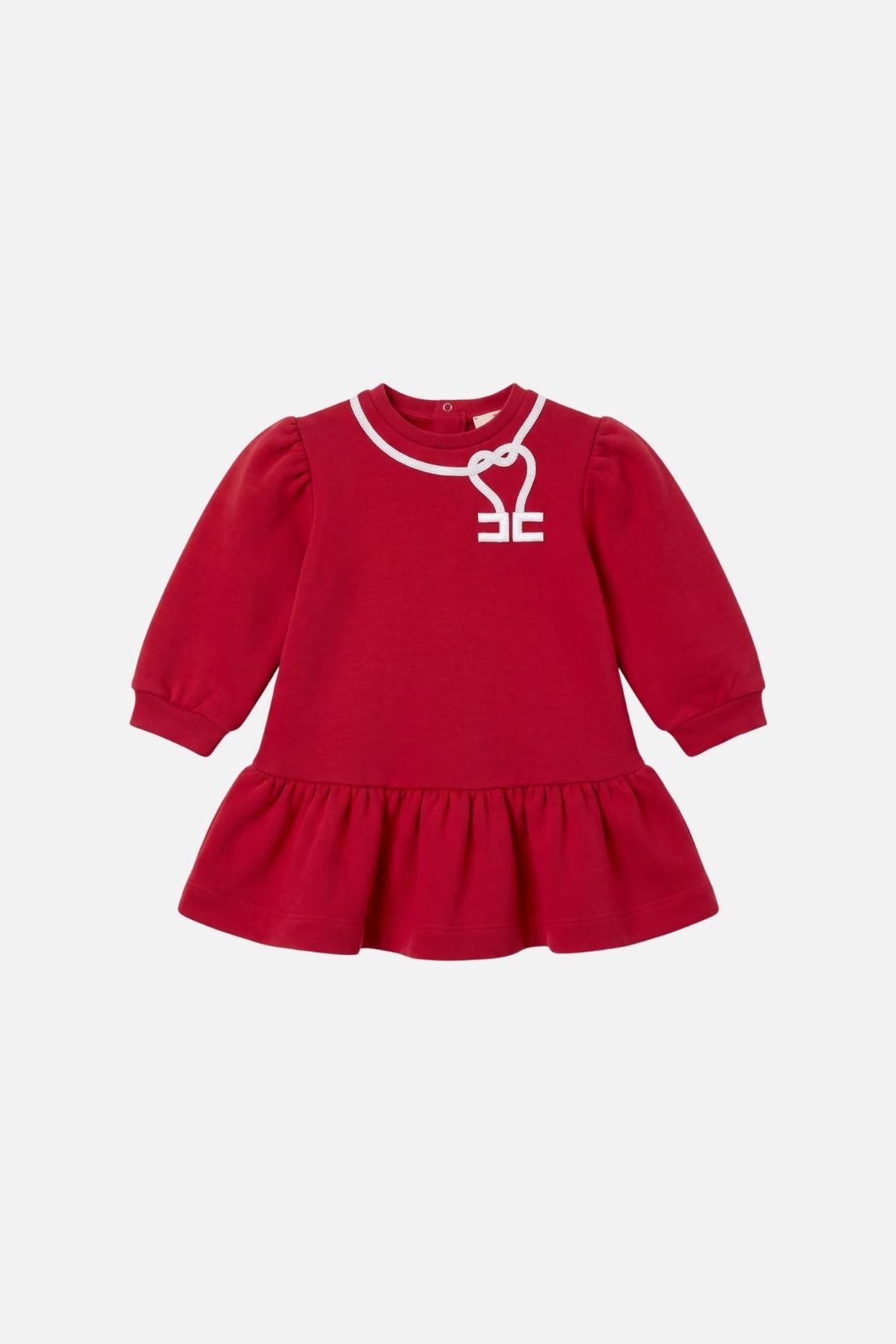 Elisabetta Franchi Bambina Abito Felpa con Ricamo Collana Cc ENAB0790FF002.3038