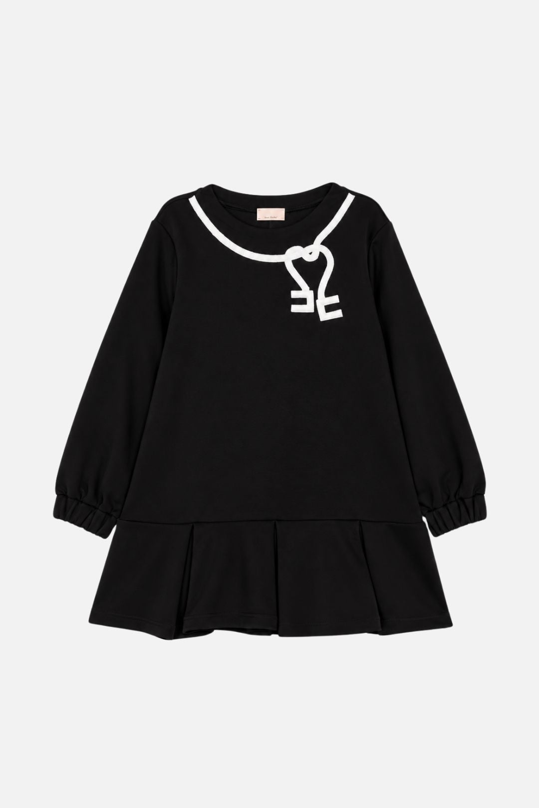 Elisabetta Franchi Bambina Abito Felpa con Ricamo Nastro EGAB253CFF017.N101