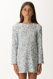 Elisabetta Franchi Bambina Abito Girocollo Full Paillettes EFAB6380TV093 STARLIGHT